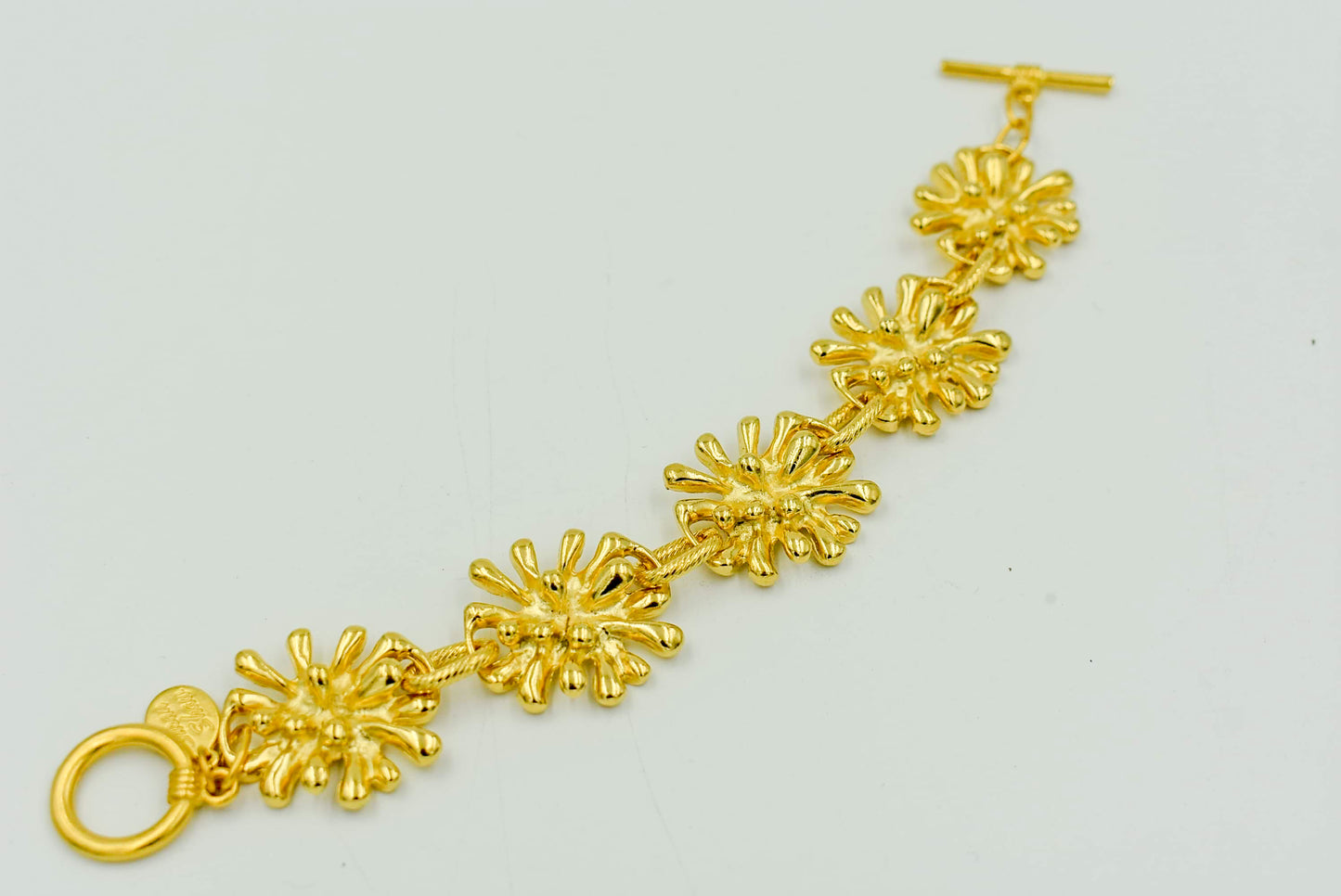 Handcast Gold Sunburst Bracelet