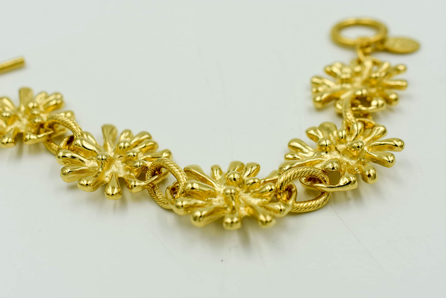 Handcast Gold Sunburst Bracelet
