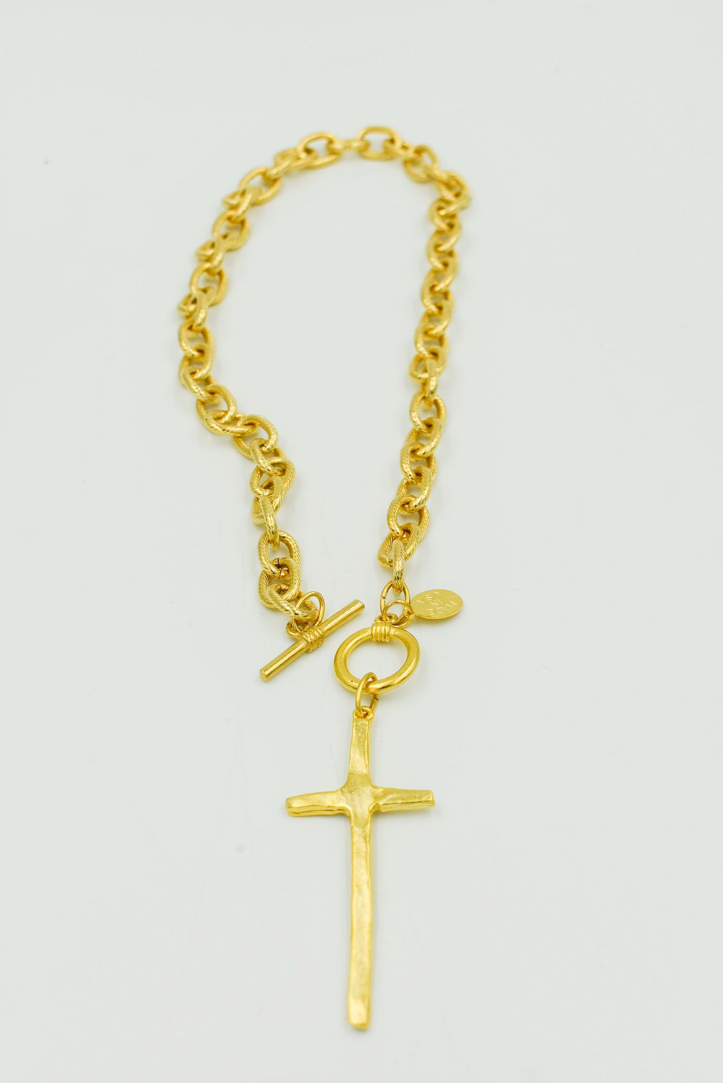 Long Cross Toggle Necklace